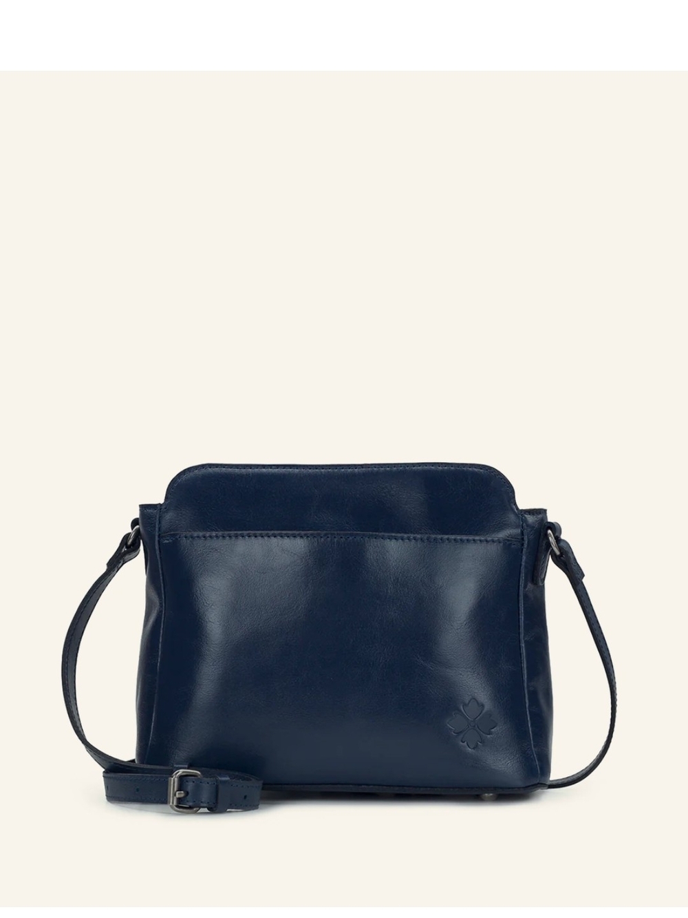 Patricia Nash Navy Leather Crossbody Bag Two Outside Pockets NWT